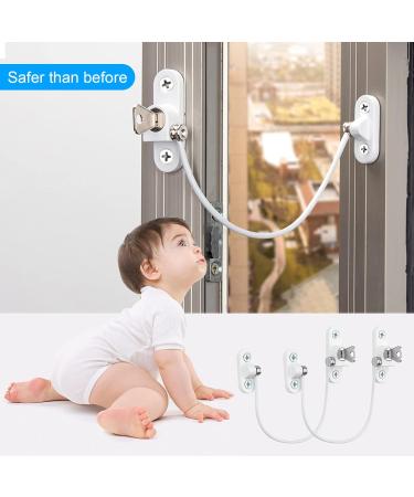 10Pcs Window Restrictor Locks for Kids Window Restrictors UPVC Baby Security Window Locks with Screws Keys for Baby Child Children Safety Window Locks Door Locks for Home Public School and Commercial 10pcsWhite - Buy Online on GoSupps.com