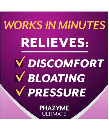 Phazyme Ultimate Gas Bloating Relief Fast Gels 500mg - 20 Count Pack - Buy Online on GoSupps.com