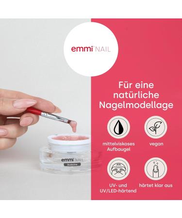 Emmi Nail Studioline Structure-Gel Ros - LED UV Gel for Natural Nail Reinforcement | Medium Viscosity & Self-Smoothing | 5ml (1 Pack) - Buy Online on GoSupps.com
