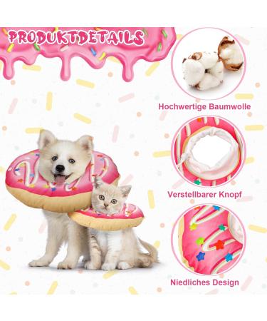 Adjustable Soft Cat Collar | Anti-Bite Protective Donut Collar for Kittens & Puppies | Post-Surgery & Injury Relief (Rosa-L) - International Shipping Available - Buy Online on GoSupps.com