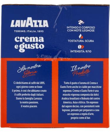 Italian Gourmet Caf Lavazza Crema e Gusto Dosettes Compostables 50 pcs (350 g) Caf Moulu pour Ristretto Go t Intense Cr me Onctueuse R veil Fort Intensit 9/10 + Italian Gourmet Polpa - Buy Online on GoSupps.com