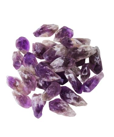 Apengshi 1/2 lb(230g) Natural Amethyst Crystal Points Irregular Rough Crystal Stone Raw Crystal Gemstones Bulk Chakra Stones Meditation Reiki Collect Handmade DIY Brazil Amethyst 0.5 Pound