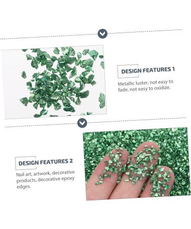 minkissy 1 Glass Chip DIY Charm Fillers Rhinestone for Nails Colored Vases Bulk Flower Vases Colored Glass Vase Colorful Rhinestones Epoxy DIY Nail Art Crushed Glass Irregular Nail Stickers 0.5X0.3cm Green - Buy Online on GoSupps.com