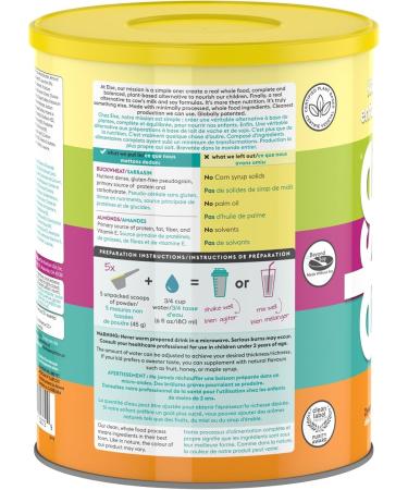 Else Kids Nutritional Shake Mix - Plant Based Dairy Free Toddler Nutritional Drink Powder for Ages 2-12 - Kids Protein Powder w/Amino Acids & 25+ Vitamins Clean Label Purity Certified (Vanilla) - Buy Online on GoSupps.com