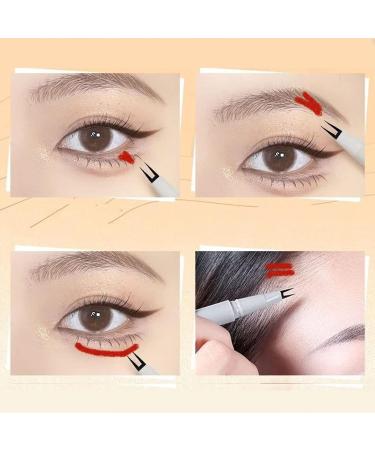 Double Tip Lower Eyelash Pencil Long Lasting Waterproof Liquid Eyeliner Two-Claw Bottom Lashes Pencil 0.01MM Waterproof Anti-Smudge (2*Black) - Buy Online on GoSupps.com