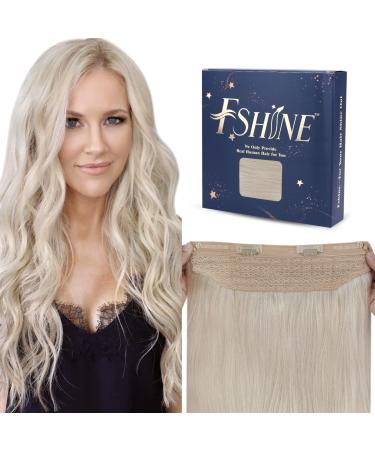 FSHINE WAHN HAIR Extensions Real Hair Hidden Fish Line Hair 18 inch 45 cm wire extensions Hidden Hair Platinblond Remy Hair 80 Gram of invisible remy Fish Line Human Hair #1000 1. Flip #1000 45cm