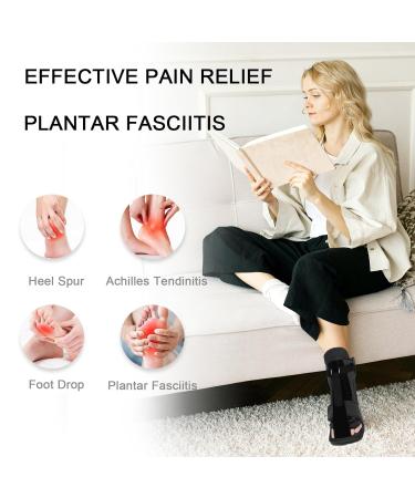 CHONGNI Plantar Fasciitis Night Splints - Adjustable Breathable Support for Plantar Fasciitis Relief and Achilles Tendonitis - Men Women (Black) - Buy Online on GoSupps.com