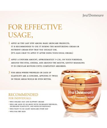 JEU DEMEURE Vivid Dynamic Cream with Peptides & Exosome - Anti-Aging Deep Hydration Glowing Skin - 1.69 fl oz Korean Night Cream for Dry Skin - Buy Online on GoSupps.com