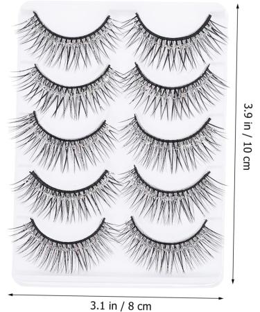 LALAFINA 10 Pairs Eyelashes Halloween Makeup Supplies Natural Eye Lashes Christmas Eye Lashes Fluffy Eyeslash Long Extension Eyeslash Fake Natural Lash Fake Eyelash Fiber Slender 3d - Buy Online on GoSupps.com