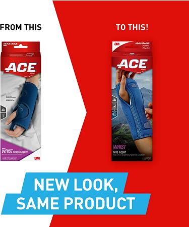 ACE Night Wrist Sleep Support | Adjustable Blue Brace for Carpal Tunnel Relief - Buy Online on GoSupps.com