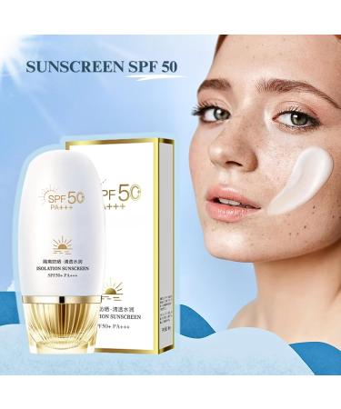 Brightening Sunscreen Spf 50 UVA/UVB Moisturising Face Sunscreen Very Water+Sweat Resistant Sunscreen Powerful Sun Protection With Brown Spot Reduction Evens Skin Tone Sensitive Skin Sun Cream - Buy Online on GoSupps.com