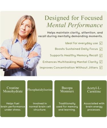 Brain Support for Memory and Focus - Brain Supplement for Memory & Neural Function - Premium L-Tyrosine, Phosphatidylserine, Bacopa Monnieri Focus Supplement, 30 Capsules (Pack of 1) 60 Count (Pack of 1) - Buy Online on GoSupps.com