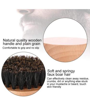 Bart Pinsel Men Mini Mustache Comb - Boar Bristles Natural Wooden Handle Grooming Kit for Beard Oil & Balm Softens Itchy Beards - International Shipping - Buy Online on GoSupps.com