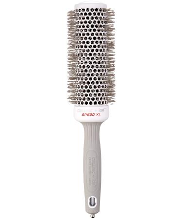Olivia Garden Round Hair brush Ceramic + Ion Speed XL 45/60 mm long brush body for shorter hair dryer times antistatic circular brush (ion hairbrush) for blow-drying and smoothing medium-long hair 45 x 60 mm
