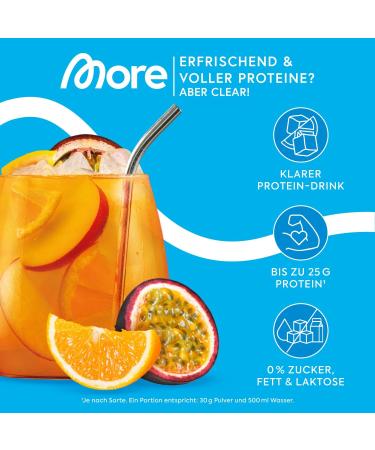 High-Quality More Clear Protein Drink - 2x600g Whey Isolate Multifrucht Flavor Tested in Germany - Shop Now! - Buy Online on GoSupps.com