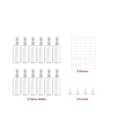 2OZ Travel Cosmo Spray Bottle Set of 12 - Refillable & Portable for eCommerce | International Shipping - Buy Online on GoSupps.com