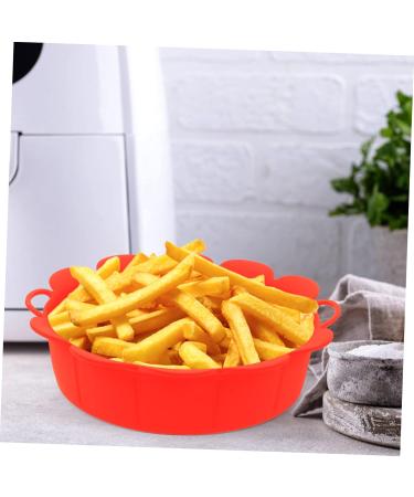 Zerodeko Home Accessories Air Fryer Pan Baking Pans Airfryer Oven Baking Pan Replaceable Air Fryer Liner Household Baking Mat Red 21X21X5.2CM - Buy Online on GoSupps.com