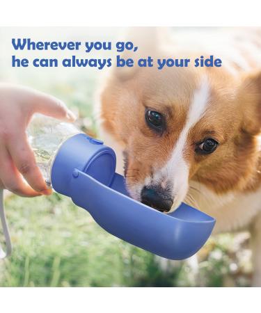 Peteast Foldable Dog Drinking Bottle - Dishwasher Safe Leak-Proof Design for Hiking & Outdoors - Ideal for Dogs & Cats - Marine Blue - Buy Online on GoSupps.com