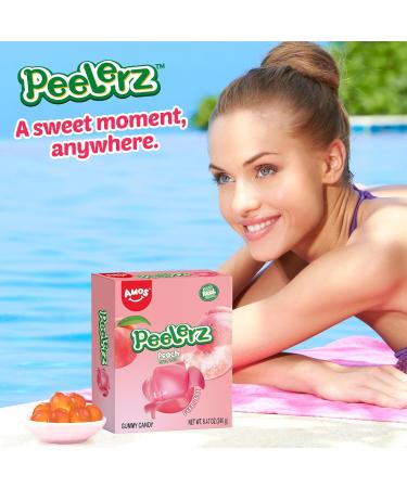 AMOS Peelerz Bonbons Gommeuse P ques Peach P che Pelable 3D Bonbon Candy Jus Fruits V ritables Fabriqu s Bonbon Gommeuse Pour C l brer F te - Emballage Bo te 240G - Buy Online on GoSupps.com