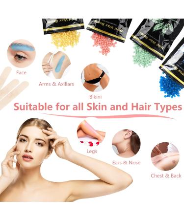 LWMTT Wax Warmer 500 ml Wax Heater Including 400 g Wax Beads Professional Hair Removal Device for All Hair Types Eyebrows F - Buy Online on GoSupps.com