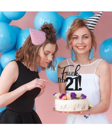 VIKY 21st Birthday Cake Topper - Glittery Decoration for Young Girls' Birthday Parties - Buy Online on GoSupps.com