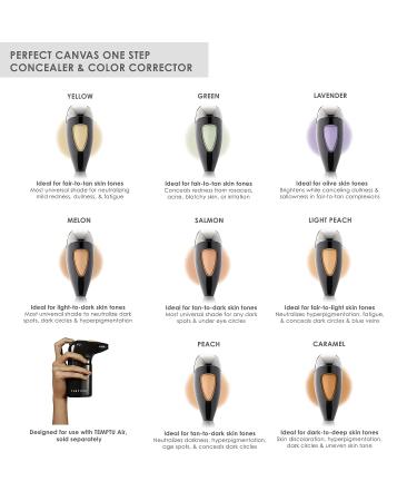 TEMPTU Perfect Canvas Airbrush Color Corrector - Long-Wear High-Performance Airpod | Light Peach - Buy Online on GoSupps.com