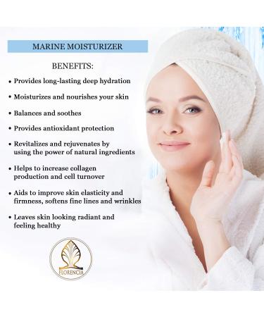 Florencia Marine Moisturizer | Ultra Hydrating Face & Neck Cream with Hyaluronic Acid | Youthful Radiance Firming & Anti-Wrinkle Care for Men & Women - International Shipping Available - Buy Online on GoSupps.com