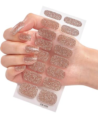 Moslate 3 Set Semi Cured Gel Nail Strips - Works with Any UV Nail Lamps 48 Pc Full Nail Polish Sticker Nail Wraps Kit for Wome Glaze Nail Strips Gel Nail Strip No-Baked Semi Cured Toenail Easy to CS032 - Buy Online on GoSupps.com