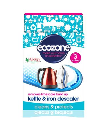 Ecozone Kettle and Iron Descaler x 3 (Pack of 4 Total 12 Sachets)