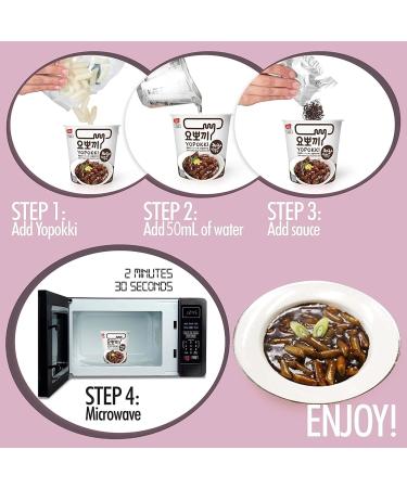 Young Poong Yopokki Black Bean Jjajang Tteokbokki Cup I Korean Topokki Instant Retort Rice Cake (120g Cup of 2) Korean Snack - Buy Online on GoSupps.com