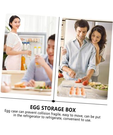 jojofuny Egg Storage Box Plastic Container Mustard Deviled Egg Tray Egg Storage Case Platter Refrigerator Assorted Color 14.8x9.7x2cm - Buy Online on GoSupps.com