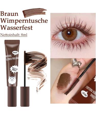  EONFAVE Brown Mascara for Definition and Volume Waterproof and Stain Resistant Brown Mascara Mascara for Eye Makeup Care and Hydration False Eyelashes Effect - Buy Online on GoSupps.com