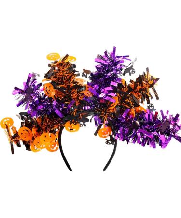 Halloween Headbands for Women - Pumpkin Ghost Bat Skeleton Colorful Wool Strips Halloween Hair Bands | Halloween Accessories for Adults Halloween Headwear Favors - Buy Online on GoSupps.com