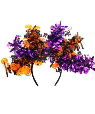 Halloween Party Headbands - Halloween Costume Headbands Colorful Wool Strips - Cosplay Props Halloween Headwear Party Favors for Women Girls Pumpkin Ghost