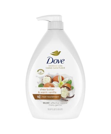 Shea Butter Advanced Care Shea Butter & Warm Vanilla Hand Sanitizer for Soft  Smooth Skin  99.99% Effective Against Many Germs  33.8 oz Shea Butter and Warm Vanilla 33.8 Ounce (Pack of 1)