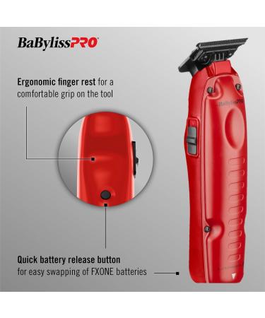 BaBylissPRO FXONE LO-PROFX Cordless Clippers & Trimmers - Professional Red with Interchangeable Battery - International Shipping Available - Buy Online on GoSupps.com