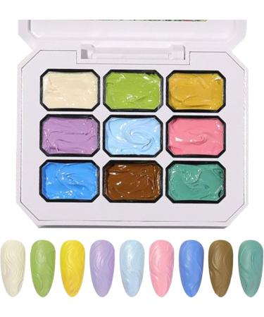  Kanoauo Solid Gel - 9 Color Gel Palette 3D French Manicure for Home Women Girls and Weddings - Buy Online on GoSupps.com