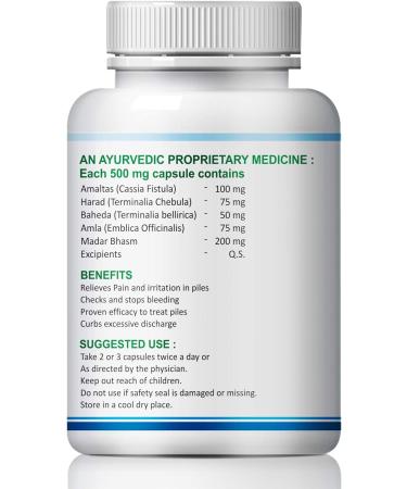 Pilesgon Capsules - Natural Piles Shrinking Treatment for Soothing Relief - 60 Capsules - Buy Online on GoSupps.com