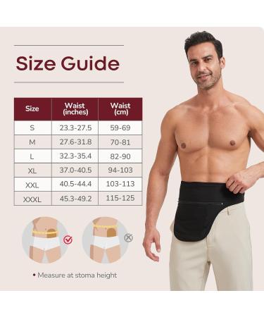 DERAYMI Ostomy Belt Stealth Belt for Ostomy Bag Men and Women Colostomy Bags Supplies Adjustable Ostomy Support Belt Black Suitable for Sports Swimming and Outdoor Activities (M) - Buy Online on GoSupps.com