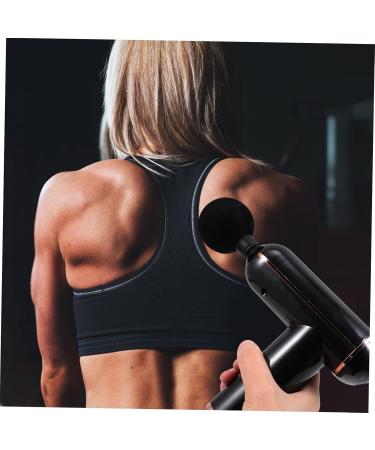 Fascia Massage Gun Set - Adjustable Portable Impact Massager & Metal Accessories - Mini 14.5x14x4.2cm Black | International Shipping Available - Buy Online on GoSupps.com
