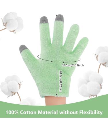 Touchscreen Gloves for Eczema and Dry Hands Overnight- Moisturizing Gloves with Gel Lining Hydrating Cracked Hand Treatment Fuzzy Gloves Touchscreen Sleeping Spa Lotion Glove for Women Green - Buy Online on GoSupps.com