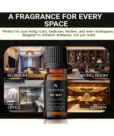 SCENZZA My Way Diffuser Scent Inspired by 1 Hotel Miami Beach Fresh Woodsy Fragrance with Leather Premium Luxury Scent Suitable for Ultrasonic and Waterless Diffusers - 10 Ml 0.34 Fl Oz - Buy Online on GoSupps.com