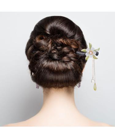 HINZIC 4 Pcs Chinese Japanese Style Hair Sticks - Vintage Wooden Hair Accessories for Buns and Updos - Buy Online on GoSupps.com