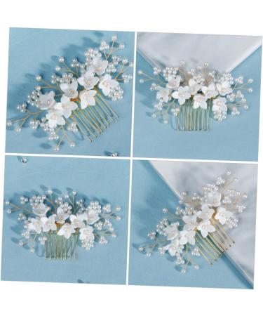 MERRYHAPY Bridal Comb Hair Gems for Women Floral Hair Accessories Bridal Hair Comb Pearl Wedding Hair Accessories Pearl Headpiece for Wedding Flower Hair Comb Bride Flower Pearl Manual - Buy Online on GoSupps.com