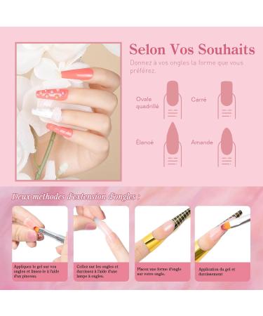 Poly Nail Gel Set - 14 Color 15ml Nude Pink Red Builder Kit for Women - 14pcs Nude Pink Series Extension Gel - Basic Gifts Set - Buy Online on GoSupps.com