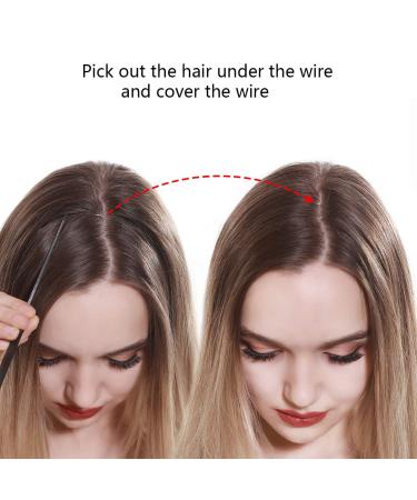SARLA 14 Inch Short Invisible Wire Hair Extensions - Ash Medium Brown/Ash Blonde - Pack of 1 - Adjustable Headband - Synthetic Hairpieces for Women - Buy Online on GoSupps.com