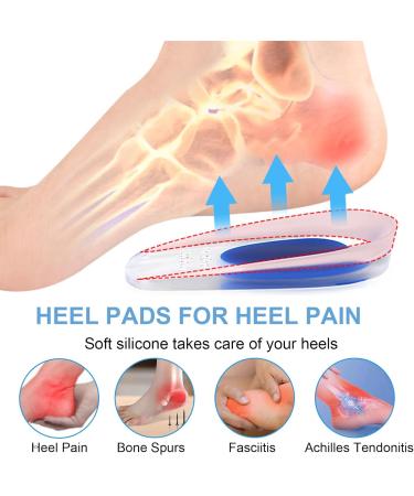 2 Pairs of Heel Spur Inserts & Heel Cushions for Comfort | Orthopedic Gel Insoles (L: 40-45) - International Shipping Available - Buy Online on GoSupps.com
