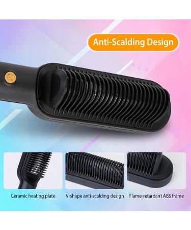 Buy Hair Straightener Brush | Electric Hot Comb for Smooth Frizz-Free Hair - Fast Heating & Adjustable Temperature for Salon Results at Home - Buy Online on GoSupps.com
