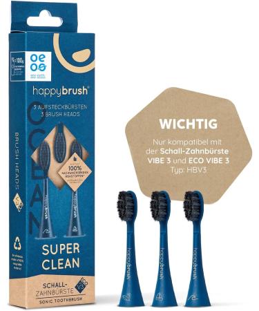 Buy Happybrush 9-Piece Replacement Brushes for Vibe 3 Electric Toothbrush | Icon Differentiated Heads | Blue Ocean Rounded Bristles - International Shipping Available - Buy Online on GoSupps.com