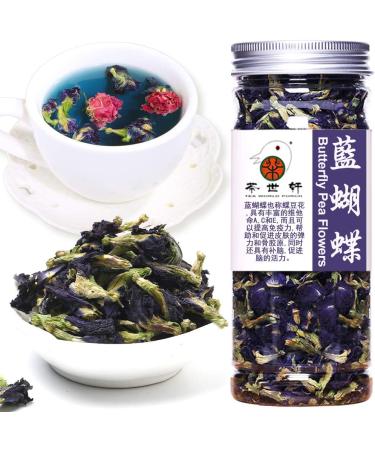 Plant Gift Dried Blue Butterfly Flowers Tea Dried Blue Flowers Edible Flowers Dragon Flower Butterflies Tea Recipes Food Coloring 40G/1.41oz - Buy Online on GoSupps.com